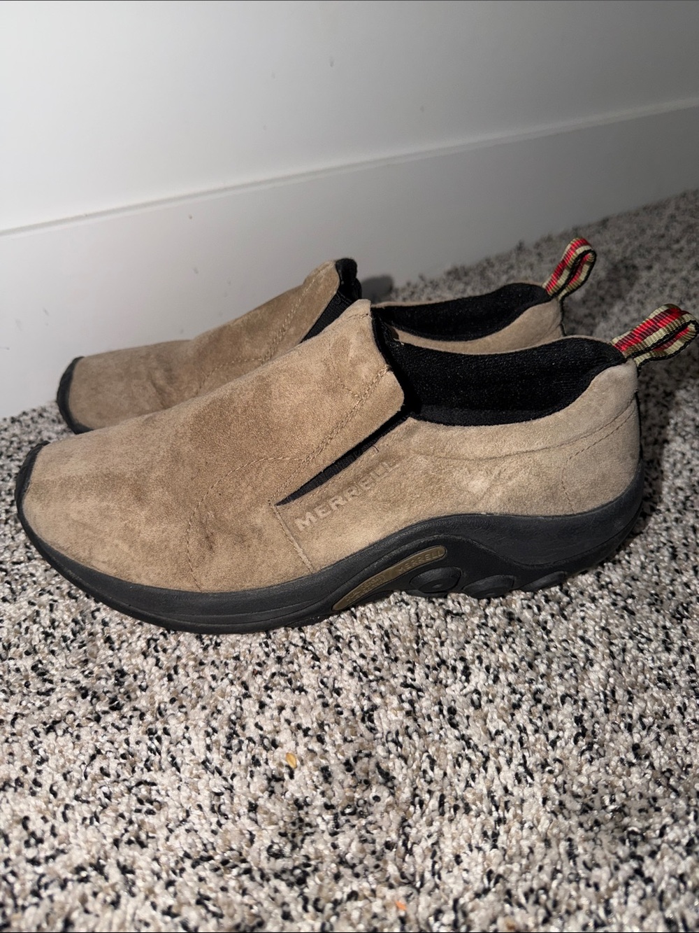 Merrell Jungle Moc Classic Taupe Suede Loafers Women’s Size 9